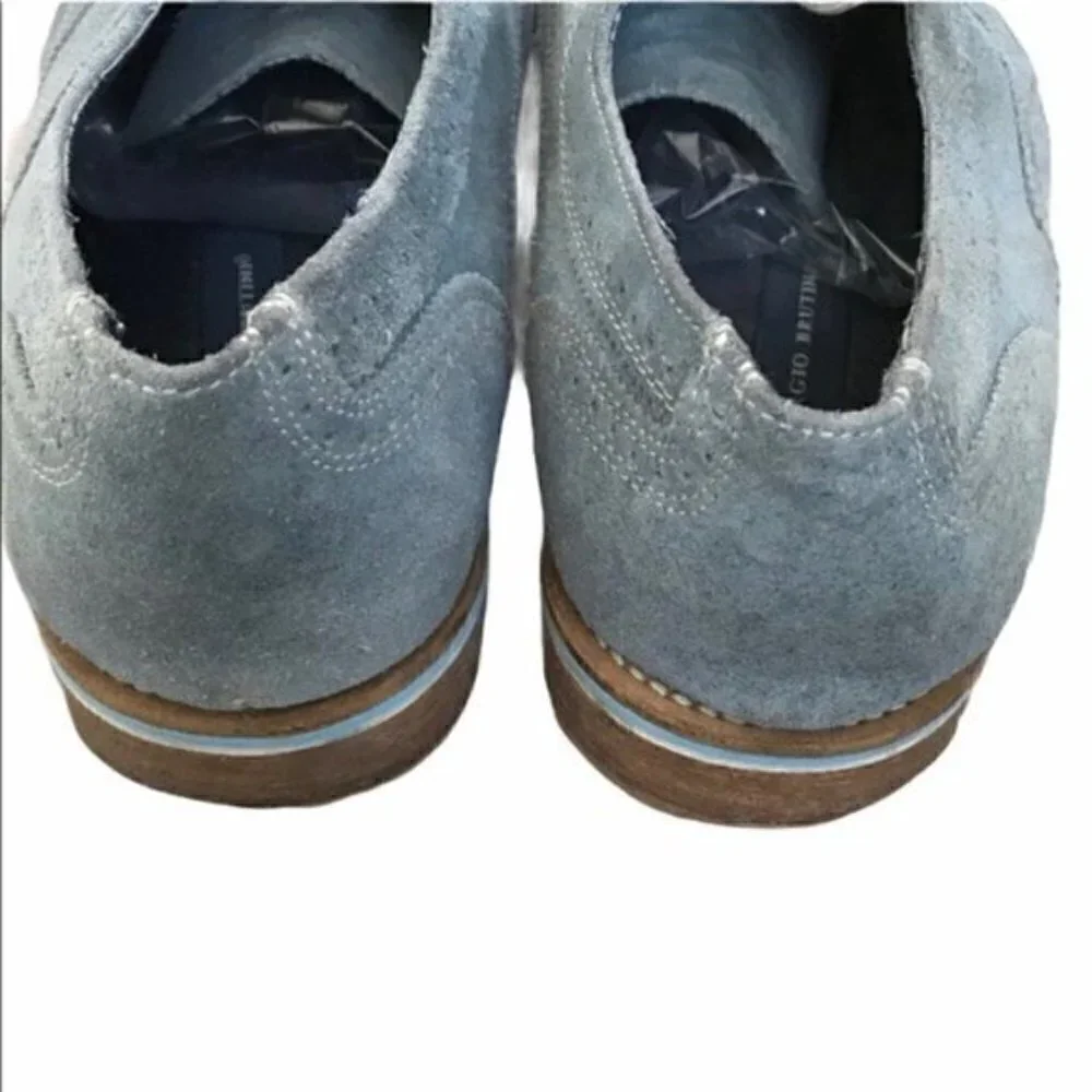 Giorgio Brutini Blue Suede Wing Oxford Shoes
